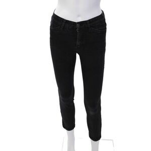 Dream Jeans Womens Cotton Zip Button Skinny Leg Denim Jeans Black Size EUR 27